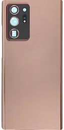 Задняя крышка корпуса Samsung Galaxy Note 20 Ultra N985 / Galaxy Note 20 Ultra 5G N986 со стеклом камеры Original Mystic Bronze - фото Задняя крышка корпуса Samsung Galaxy Note 20 Ultra N985 / Galaxy Note 20 Ultra 5G N986 со стеклом камеры Original Mystic Bronze