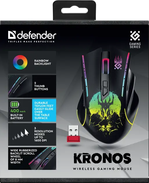 Компьютерная мышка Defender Kronos GM-695 Wireless  Black (52695) - фото 9