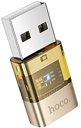 Адаптер-переходник Hoco UA36C M/F USB2.0 -> Type-C gold - фото Адаптер-переходник Hoco UA36C M/F USB2.0 -> Type-C gold