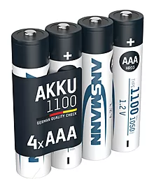 Аккумулятор Ansmann AAA/HR03 NI-MH 1100 mAh BL 4шт - фото Аккумулятор Ansmann AAA/HR03 NI-MH 1100 mAh BL 4шт