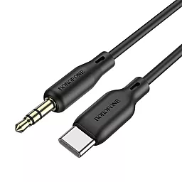 Аудіо кабель Borofone BL18 Aux mini Jack 3.5 mm - USB Type-C M/M Cable 1 м black