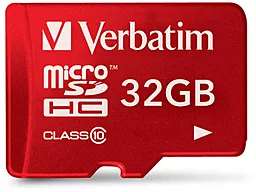 Карта пам'яті Verbatim microSDHC 32GB Premium Class 10 UHS-I U1 + SD-адаптер (#44044) - мініатюра 2