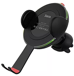 Тримач з бездротовою зарядкою Hoco CW4A Car Wireless Charger Air Outlet Black - фото Тримач з бездротовою зарядкою Hoco CW4A Car Wireless Charger Air Outlet Black