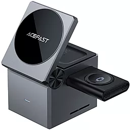 Беспроводная док-станция AceFast E18 23w 3-in-1 wireles charger grey