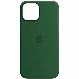 Чехол Epik Silicone case (AAA) full with Magsafe and Animation для Apple iPhone 13 (6.1") Зеленый / Clover