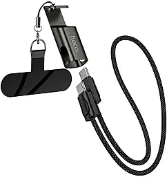 Кабель Hoco X126 USB Type-C - Type-C 60w 3a 0.35м PD cable Black - фото Кабель Hoco X126 USB Type-C - Type-C 60w 3a 0.35м PD cable Black