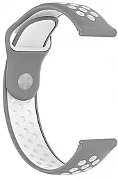 Сменный ремешок для фитнес трекера Amazfit Bip Smartwatch 20мм двуцветный Grey/White (AMZBPSILNIKE-SW) - миниатюра 3