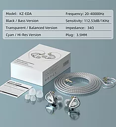 Наушники KZ EDA Silver - миниатюра 3