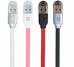 Кабель USB Remax Gemini Combo Twins 2-in-1 USB to Lightning/micro USB cable white (RC-025) - миниатюра 2