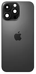 Задняя крышка корпуса Apple iPhone 16 Pro Max со стеклом камеры, с корпусной рамкой Original Black Titanium - фото Задняя крышка корпуса Apple iPhone 16 Pro Max со стеклом камеры, с корпусной рамкой Original Black Titanium