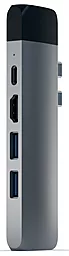 Мультипортовый USB Type-C хаб Satechi USB-C -> HDMI/USB 3.02/USB Type-C/ Ethernet/Card Reader Space Gray (ST-TCPHEM) - миниатюра 4