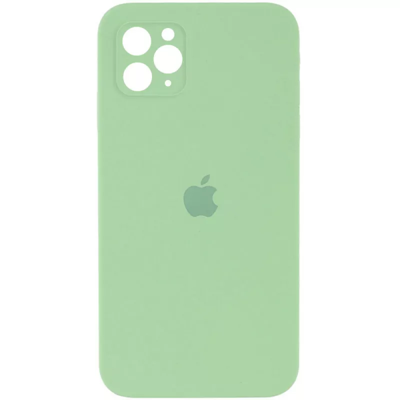 Чехол Silicone Case Full Camera Square для Apple iPhone 11 Pro Mint - фото 1