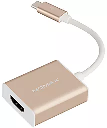 Видео переходник (адаптер) Momax Elite Type-C to HDMI Gold (DHC2L)