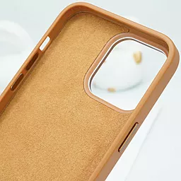 Чехол Epik Bonbon Leather Metal Style with MagSafe для Apple iPhone 13 Pro Max Brown - миниатюра 4