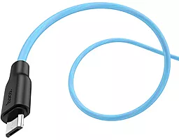Кабель Hoco x21 Plus Fluorescent USB-A - micro USB 12w 2.4a 1м cable Blue - мініатюра 2 Кабель Hoco x21 Plus Fluorescent USB-A - micro USB 12w 2.4a 1м cable Blue - мініатюра 2