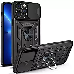 Чехол Epik Camshield Serge Ring для Apple iPhone 11 Pro Black - фото Чехол Epik Camshield Serge Ring для Apple iPhone 11 Pro Black