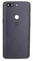 Задняя крышка корпуса OnePlus 5T со стеклом камеры Black - фото Задняя крышка корпуса OnePlus 5T со стеклом камеры Black