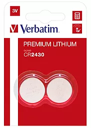 Батарейки Verbatim CR2430 2шт (49534) - фото Батарейки Verbatim CR2430 2шт (49534)