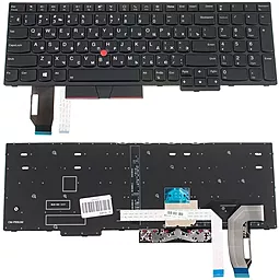 Клавіатура для ноутбуку Lenovo ThinkPad Edge T590, L590 з підсвіткою клавіш Black