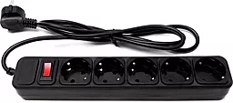 Мережевий фільтр (подовжувач) PrologiX 5 розеток 10A 1.8м з вимикачем чорний (PRS-050P5-18B) - фото Мережевий фільтр (подовжувач) PrologiX 5 розеток 10A 1.8м з вимикачем чорний (PRS-050P5-18B)