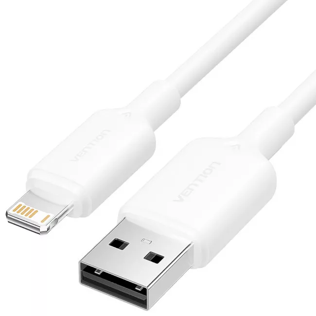 Кабель Vention USB-A - Lightning 12w 2.4a 2м cable White (LAMWH) - фото 1
