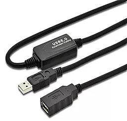 Кабель (шлейф) Digitus USB 2.0 AM/AF 10.0м чёрный (DA-73100-1) - фото Кабель (шлейф) Digitus USB 2.0 AM/AF 10.0м чёрный (DA-73100-1)