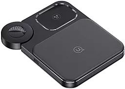Бездротовий (індукційний) зарядний пристрій Usams 15w PD/QC 3-in-1 desktop wireless charger black (US-CD190)
