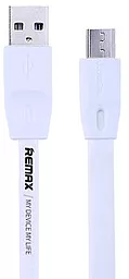 Кабель Remax Full Speed USB-A - micro USB 12w 2.4a 1м cable White (RC-001m) - фото Кабель Remax Full Speed USB-A - micro USB 12w 2.4a 1м cable White (RC-001m)