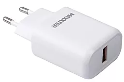 Сетевое зарядное устройство с быстрой зарядкой Maxxter 18w QC3.0 fast charger + USB-C cable white (WC-QC-AtC-01)