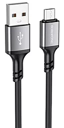 Кабель Borofone BX83 Famous USB-A - micro USB 12w 2.4a 1м cable Black - фото Кабель Borofone BX83 Famous USB-A - micro USB 12w 2.4a 1м cable Black