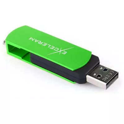 Флешка Exceleram 32GB P2 Series USB 2.0 (EXP2U2GRB32) Green - фото 1