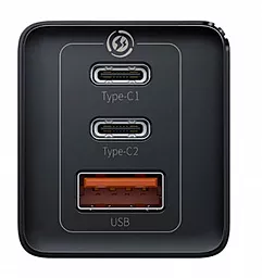 Мережевий зарядний пристрій з швидкою зарядкою Baseus GaN2 Pro Quick Charger Dabl USB Type-C + USB 65W Black (CCGAN2P-B01) - мініатюра 4