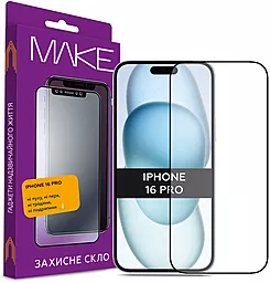 Защитное стекло MAKE для Apple iPhone 16 Pro (MGF-AI16P) - фото Защитное стекло MAKE для Apple iPhone 16 Pro (MGF-AI16P)