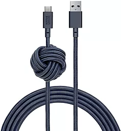 Кабель Native Union Night cable USB-A - Type-C 12w 2.4a 3м cable Marine (Ncable -KV-AC-MAR)