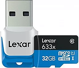 Карта памяти Lexar microSDHC 32GB 633x Class 10 UHS-I U1 (LSDMI32GBB1EU633R)