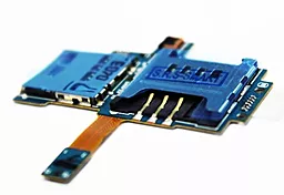 Шлейф Samsung Galaxy S i9000 с коннектором SIM-карты и карты памяти Original