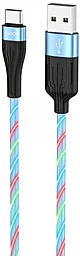 Кабель Hoco U85 Charming Night USB-A - Type-C 15w 3a 1м cable Blue