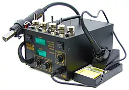 Паяльная станция компрессорная, двухканальная, комбинированная термовоздушная Baku BK-702B (Паяльник, керамический, 45Вт) - миниатюра 2