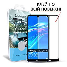 Защитное стекло MAKE Full Cover Full Glue Huawei Y7 2019 Black (MGFCFGHUY719)