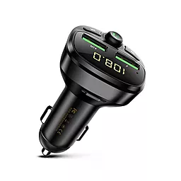 Автомобільний зарядний пристрій WK Design Car Charger Jue MP3 Bluetooth Player Black (WP-C26)