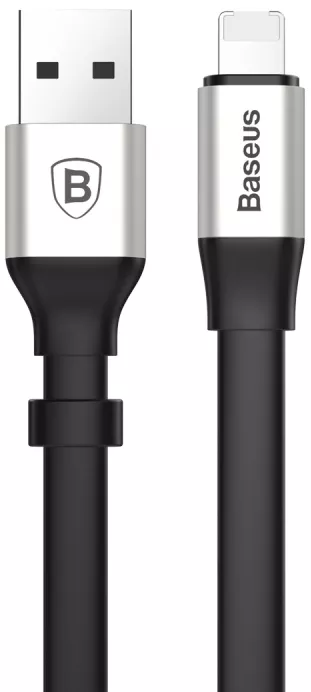 Универсальный кабель Baseus Portable 2-in-1 USB-A to Lightning/micro USB 12w 2.4a 0.23м сable Silver (CALMBJ-0S) - фото 2