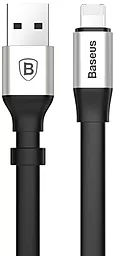 Кабель USB Baseus Portable 0.23M 2-in-1 USB to Lightning/micro USB cable silver (CALMBJ-0S) - миниатюра 2