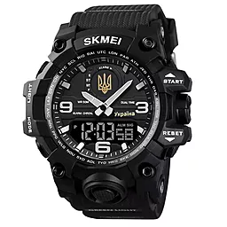 Наручний годинник SKMEI 6851/1586BK Ukraine Black - фото Наручний годинник SKMEI 6851/1586BK Ukraine Black
