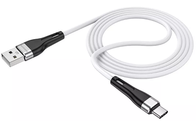Кабель Borofone BX46 USB-A - Type-C 15w 3a 1м cable White - фото 3