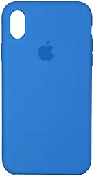Чехол Silicone Case для Apple iPhone X, iPhone XS Capri Blue - фото Чехол Silicone Case для Apple iPhone X, iPhone XS Capri Blue