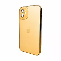 Чохол AG Glass Sapphire Frame MagSafe Logo for Apple iPhone 11 Gold