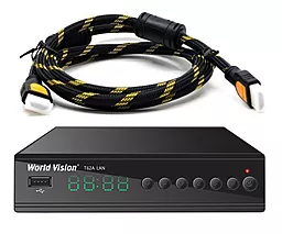 Комплект цифрового ТВ World Vision T62A LAN + Кабель HDMI - фото Комплект цифрового ТВ World Vision T62A LAN + Кабель HDMI