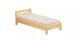 Дерев'яне односпальне ліжко з натурального дерева Рената 80х190 102 Щит Л4 Одномісне ліжко