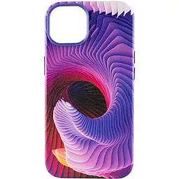 Кожаный чехол Colour Splash with MagSafe для Apple iPhone 12 Pro / 12 (6.1") Purple / Pink