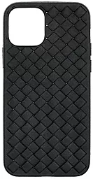 Чохол Silicone Case Weaving для Apple iPhone 12, iPhone 12 Pro Black